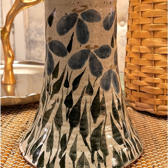 Vintage Stoneware Pottery Vase, 9.25” - Picture 3 of 5